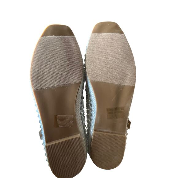 Chase & Chloe Mary Jane Ballet Flats Shoes Size 7.5 Silver Glitter Holidays NWT - Picture 9 of 11